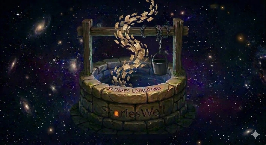 StoryWell logo showing a stone well in a starfield