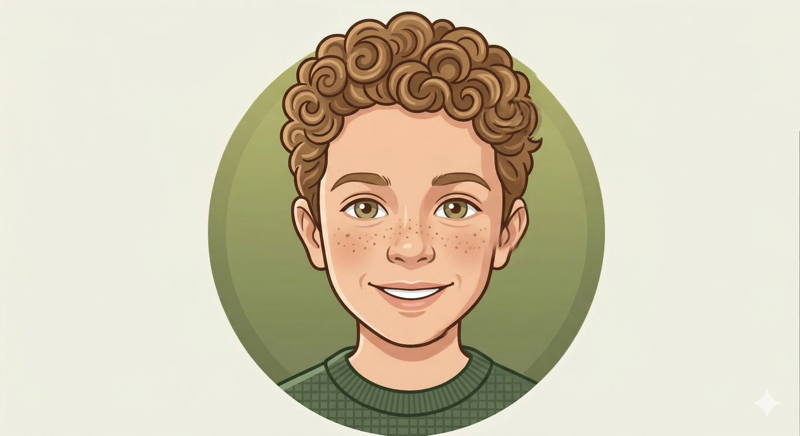 Cartoon avatar of Leo, age 10